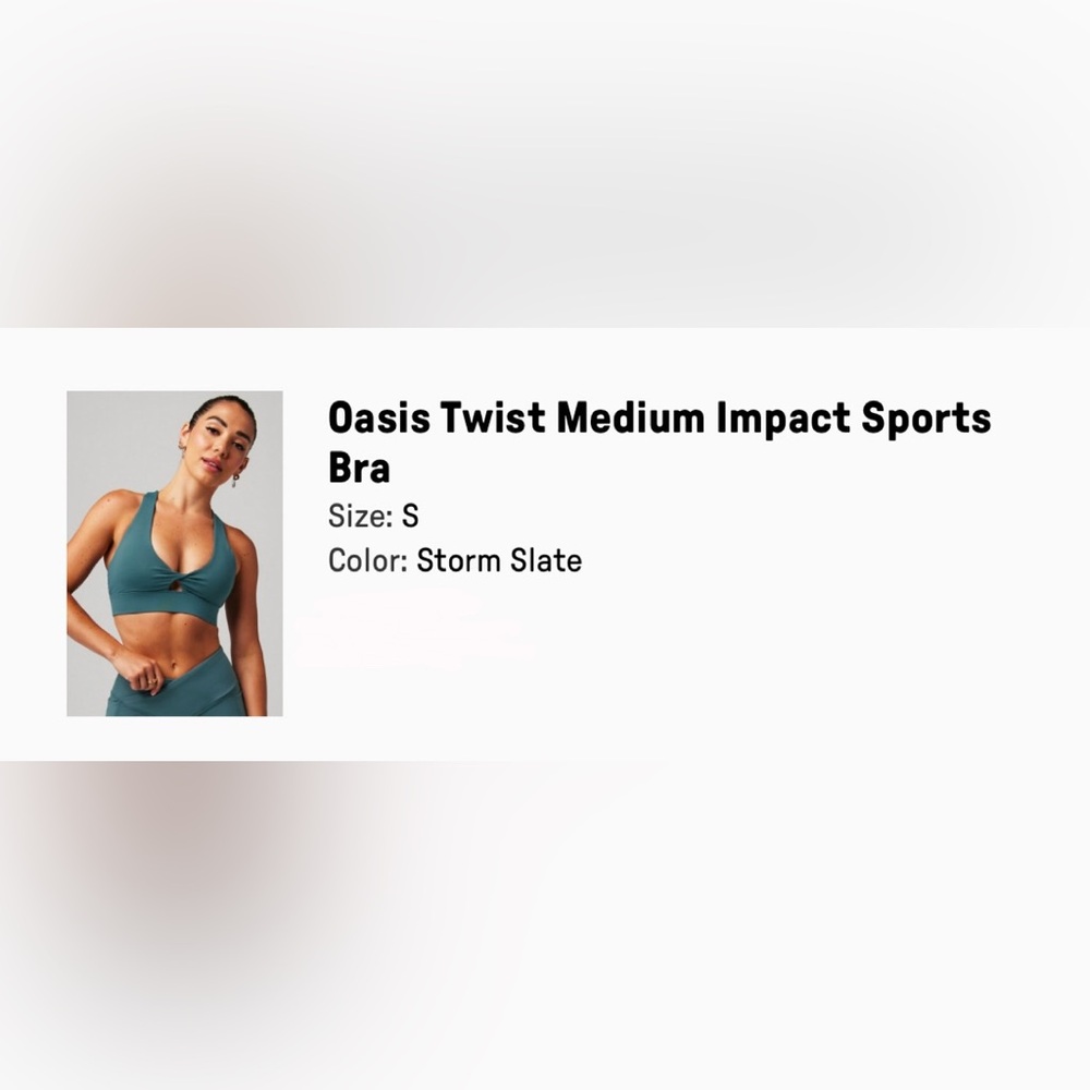 Oasis Twist Medium Impact Sports Bra in Storm Slate - Picture 8 of 10